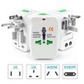 Universal Multi Travel Adapter Plug with 2 USB Charging Ports, Travel Mobile Wall Charger. 