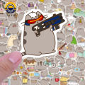 100Pcs/Set Pusheen Stickers Water Proof Cute And Funny Diverse Styles Sun-resistant Reusable DIY Decoration Sticky Note Lovely Cartoon Cat Graffiti Decal Water Bottle Suitcase Stickers for Scrapbooking Journal Album. 