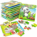 Wooden jigsaw puzzle Small Animals Puzzles for Kids Wooden Toddlers Puzzles Animal Preschool Puzzles,Educational Learning Party Toys for Boys and Girls, Wooden Puzzles Preschool Toys Gifts,Classroom, Party Favors, Goodie Bags Fillers. 