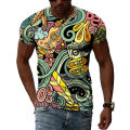 Colorful Cool Abstract Art Graphic T Shirts Hip Hop Street Style 3D Printed Tees Summer Men Personality Round Neck Short Sleeves. 