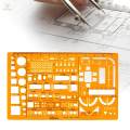 Architecture Templates Ruler Stencil Drafting Tools 1:50 Scale Measuring. 