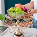 Crystal plates fruit bowl multilayer snacks platters and trays Modern Rotate 360 degrees Snack candy tray dry fruit plate. 