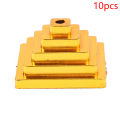 10Pcs Gold-Plated Plastic Base Round Square Flagpole Base Table Flag Holders Mini Flag Bases Decoration Natuo. 