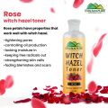 Rose Witch Hazel Toner – Formulated with Rose Water, Helps in Shrink Pores, Soothe Puffy Eyes & Improves Skin Tone. 