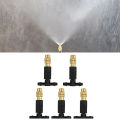 1/5pcs 4/7 PVC Misting Cooling System Garden Watering 1/4'' Brass Atomizer GJCUTE. 