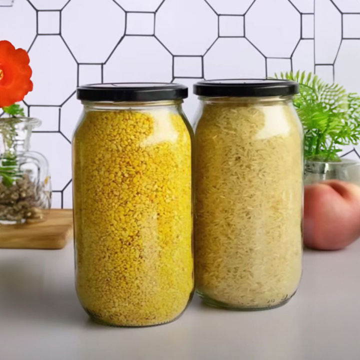 Set of Glass Jar 1000ml, Pantry Jars, Mason Jars, Food Graded