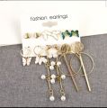 Korean Vintage Butterfly Pearl Earrings Set For Women Beautiful Earrings for girls Circle Drop Earring Gold Color Acrylic Geometric Pendant Tassel Beautiful jumkha for girls Trendy Jewellery. 