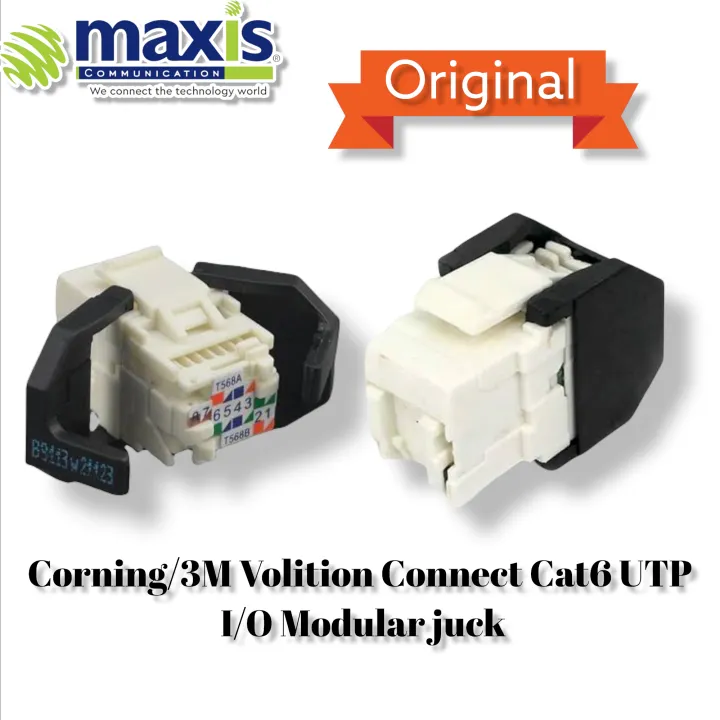 3M/Corning%20Volition%20Connect%20Cat6%20UTP%20I/O%20Modular%20Jack%20-%20Image%202