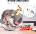 2L Electric Food Processor - Home Kitchen Meat Grinder & Food Mill Blender with 4 Sharp Blades, Fast & Slow 2-Speed Stainless Steel Table Mincer Chopper Shredder Machine, For Meat, Fruit, Onion, Peanut, Ginger, Chili, Nuts, Vegetable. 