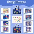 Montessori Busy Book Educational Toys For Toddler Portable Activity Travel Board Fine Motor Skills Early Education learing Toys Soft Busy Books for toddler Board in Bag 08 pages busy book for kids busy book for babies and toddlers. 