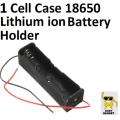 Single Cell Case | Cell 18650 Lithium ion Battery Holder / Container With Wires. 