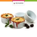 Techmanistan Pack of 6 - Porcelain Baking Ramekins Creme Fruit Serving Dessert Serving Custard Sauce Pudding Dipping Bowl. 