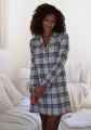 B75 open button  check long shirt for ladies. 