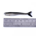 Black and White Small Fish Silicone Soft Fishing Lure Bait 8cm. 