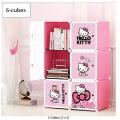 6/8 Cubes Wardrobe With Hanging & Storage Boxes, Cubic wardrobe, Hanging Clothes Cupboard Baby cupboard and Baby Hanging Wardrobe - 6/8 Cubes Kitty Storage Cabinet & Wardrobe for Kids with Hanging Rod. 