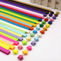 BataBata 540 Sheets Lucky Origami Stars Paper Strips Double Sided Origami Stars 27 Color Decor Folding Paper For Arts Crafting Supplies. 