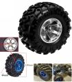 Monster Truck Silver 1/10  Tire Tyre wheel Traxxas HSP Tamiya HPI Kyosho RC. 