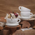3D Tea Cup Love Silicone Mold With Tray DIY Gypsum Cement Coffee Cup Decoration Storage Plate Ornament Mold Home Handicraft. 