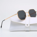 Eldorado Trendy Metal Frame Sunglasses/ Retro Polygon Gradient Mirror Sunscreen Sunglasses. 