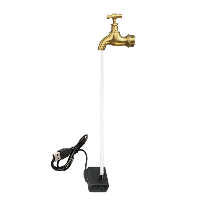 Magic Faucet Fountain Faucet Plastic Faucet Fountain Cute Floating Tap Fountain Magic USB Faucet Fountain Imitation