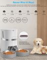 Smart Automatic Cat Feeder - App Control 3.8L Timed Pet Feeder Dry Food Dispenser for Cats & Dogs - Programmable Portion Control - 10s Meal Call / 1-6 Meals per Day / Dual Power / Stainless Bowl / Wifi. 
