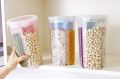 1 Multi Purpose 3 In 1 Jar Moisture Proof Space Saving 3 portion jar With 3 Portion Compartment Air Tight Storage Capacity Food Storage Jar, Cereal Dispenser, Pulses Container 3 Partitions Dry Fruit Storage Spice Jar - Large. 