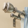 Adjustable Iron Window Curtain Rod Bracket Holder Drape Bar Fixed Hook Clamp. 