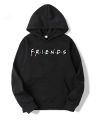 BLACK FRIENDS HOODIE FOR MEN. 