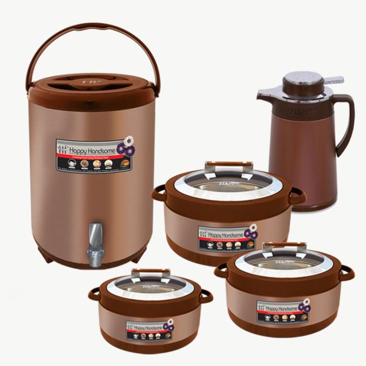 Set of Assorted Color Hot Pot Food Storage Containers With Cooler +THERMOS 1 liter