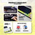 Fantech Mechanical Keyboard Atom 63 - (Mori Edition) and Atom 81 (Mizu Edition) RGB - 3 Pins Hot Swappable ---RED & BLUE SWITCHES. 
