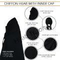 Hijab Throne – Premium Chiffon Hijab with Tie Back Under Cap Set - Super Soft & Quality Hijabs for Women - 50+ Shades Available. 