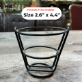 French Fries Basket, French Fries & Snack Basket - Metal Food Bucket with Strainer, Perfect for BBQ, Restaurants, and Home Use |  Fries Basket - Fast Food Bucket for Fries, Chicken, Chips, and Snack Serving. 