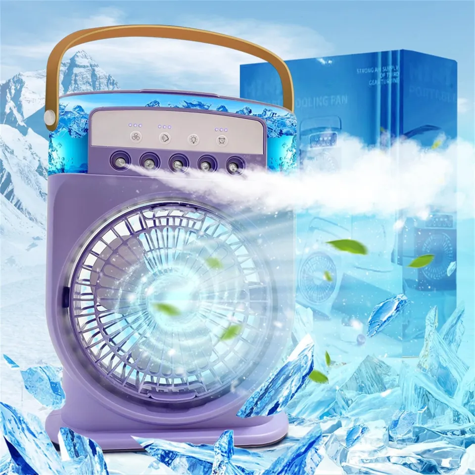 Portable Mist Fan with LED Night Light |  Cooling Fan | 11 inch USB Electric Fan, Fine Mist Water and Humidifier Function — Buy Online at Best Price in Pakistan on FlipcartPK