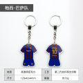 Star player jersey keychain football gifts for fans, Paris, Liverpool, Real Madrid pendants, accessories related to football stars.. 