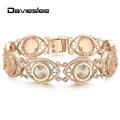【beauty code】6 Styles 585 Rose Gold Color Bangle Bracelet for Girls Cut Out Carved Vine Shaped Fashion Jewelry DCBM01. 