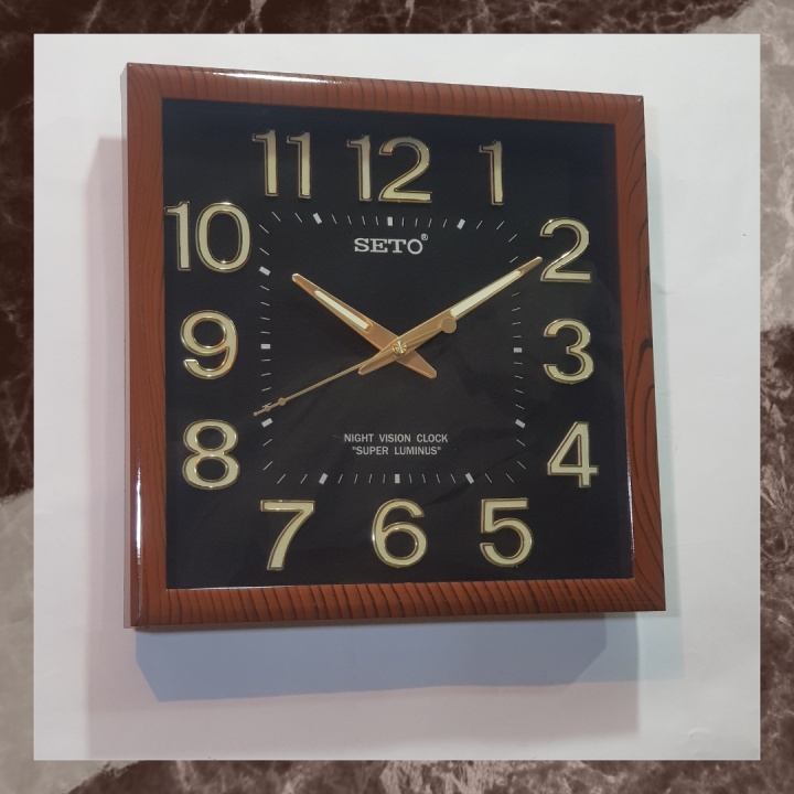wall clock for bedroom office living room night vision glowing numbers 3D bold and clear numbers non ticking movement  high quality 12 inch