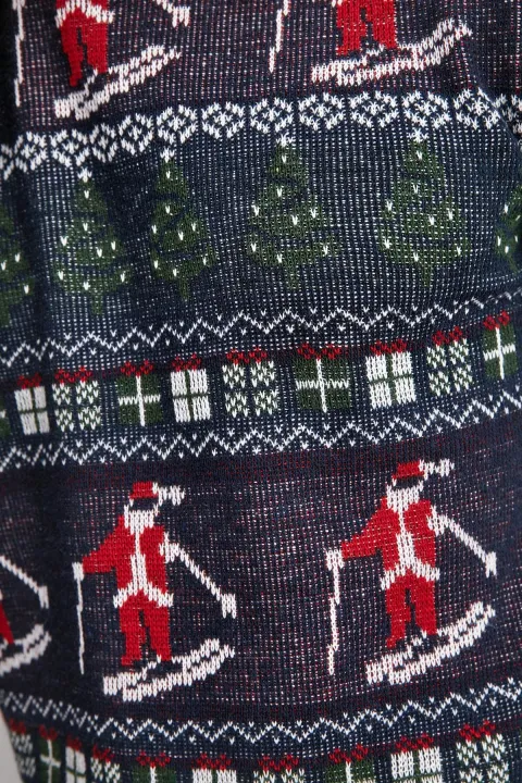 Trendyol%20Collection%20Navy%20Blue%20Men's%20Jacquard%20Christmas%20Themed%20Sweater%20TMNAW20KZ0780%20-%20Image%205