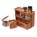 **Kitchen Seasoning Box Masala Box | Spice Rack with Spoon | Easy to Assemble & Disassemble | 6 & 9 Compartment Spice Storage Container | Condiment Jars for Kitchen Storage | Salt & Spices Organizer | pretty Neat Spice Rack for Home Cooking**. 