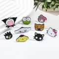 Anime Sanrio Hello Kitty Enamel Pin Cartoon Figure Cinnamoroll Kuromi Metal Badge Brooch Jacket Jeans Lapel Pin Kawaii Jewelry. 