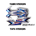 Stickers for 125cc Bike|2pcs Tanki Stickers + 2pcs Tapa Stickers | 125 Stickers Kit | Honda 125 Tanky Tapy Stickers | Honda 125 Sticker Kit 2025 Black Color| Durable and Stylish Bike Decals | Fuel Tank and Side Cover Stickers. 