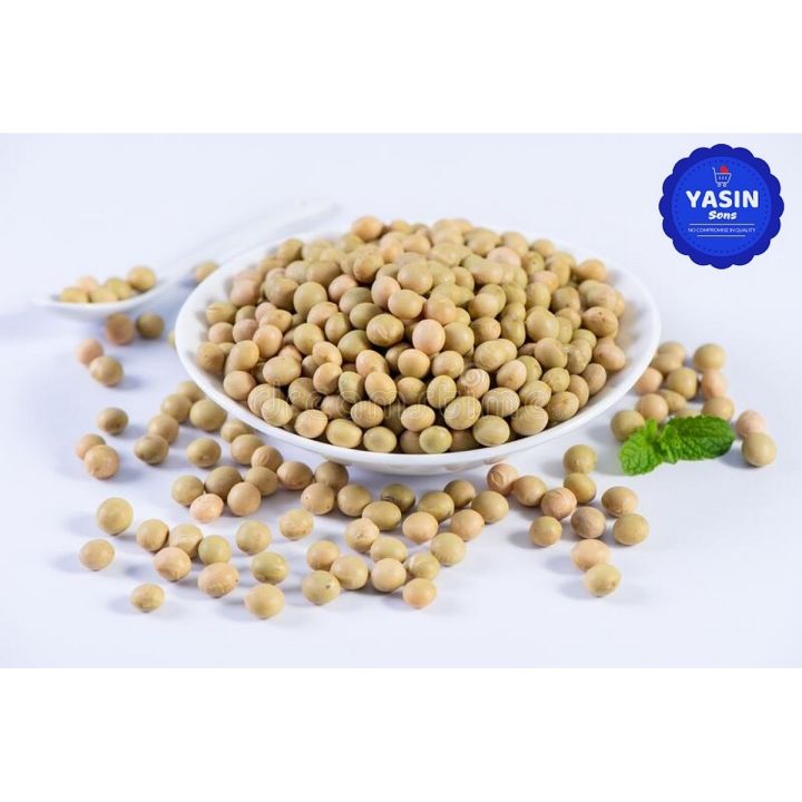 Soya Bean White Soy Beans Without Oil Clean Best for Soya Chunks 5 Kg Pack سویا بین