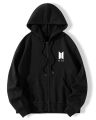 Trend ZIPPER BTS LOGO BTS ARMY Tag Print Kangaroo Hoodie huddy Pocket Drawstring Casual Pullover Hodie Clothing Long Sleeves Export Quality Huddie Winter Wear Smart Fit Hoody For Women Girls. 