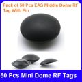 Pack of 50 Pcs RF 8.2MHz EAS Middle Dome Tag with Pin – Retail Security Tag for Clothing Shop, Anti-Theft Alarm System, Durable & Reliable Security Solution for Garment Store. 