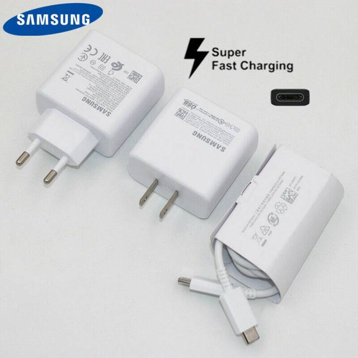 Original Samsung 45W Super Fast Charger 2.0 USB-C PD3.0 PPS For Samsung Galaxy Note 10, Note 10 Plus / 5G, Note 10 Lite, S10 5G, S20, S20 Plus, S20 Ultra / 5G, S20 FE / 5G, Note 20, Note 20 Ultra, S215G, S21 Plus 5G, S21 Ultra 5G.S22 ultra,
