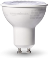 Amazon Basics 50W Equivalent, 3000K Warm White, Dimmable, 10,000 Hour Lifetime, 5 Watt MR16 (GU10 base) LED Light Bulb, 6-Pack. 