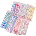 SKYSONIC BOBO Flora Full Set Series Decorative Stickers Kawaii Bear Rabbit Korean Sticker Journal Junk Agenda Stationery Suppli. 