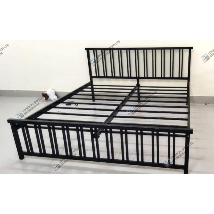 iron double cot price