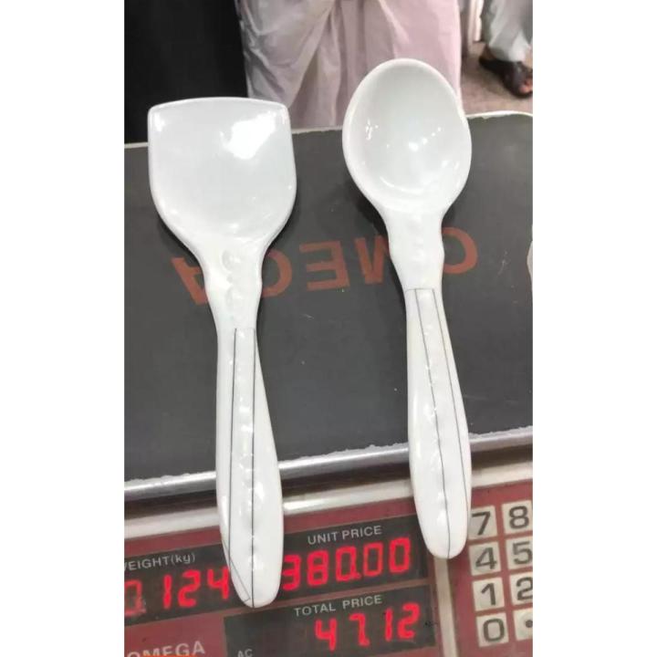 Spoons / Rice & Curry Spoons / Set of 2 Dish & Donga Serving Spoons (1 Rice Spoon + 1 Salan / Curry Spoon)