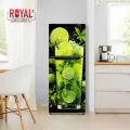 Royal Golden Shade Decorative Fridge Stickers, Door Wrap, Self-adhesive PVC by Royal Decore. 