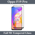 Oppo F19 Pro Full Black 9D/5D/10D/11D/6D Tempered Glass Screen Protector Edge to Edge Full Glue Premium Quality Film For Oppo F19 Pro. 